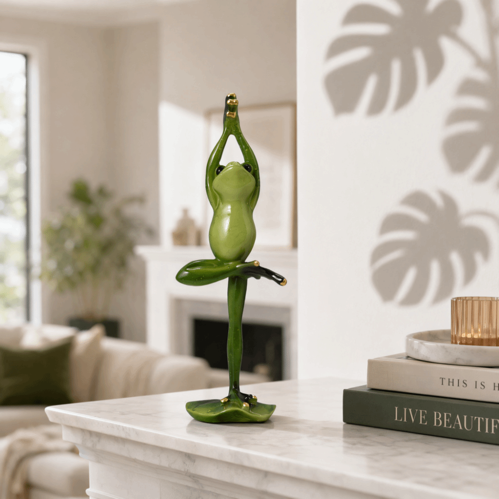 تمثال ضفدع من الراتنج بوضعيات  - مراجعة Interior Design Co وسعره