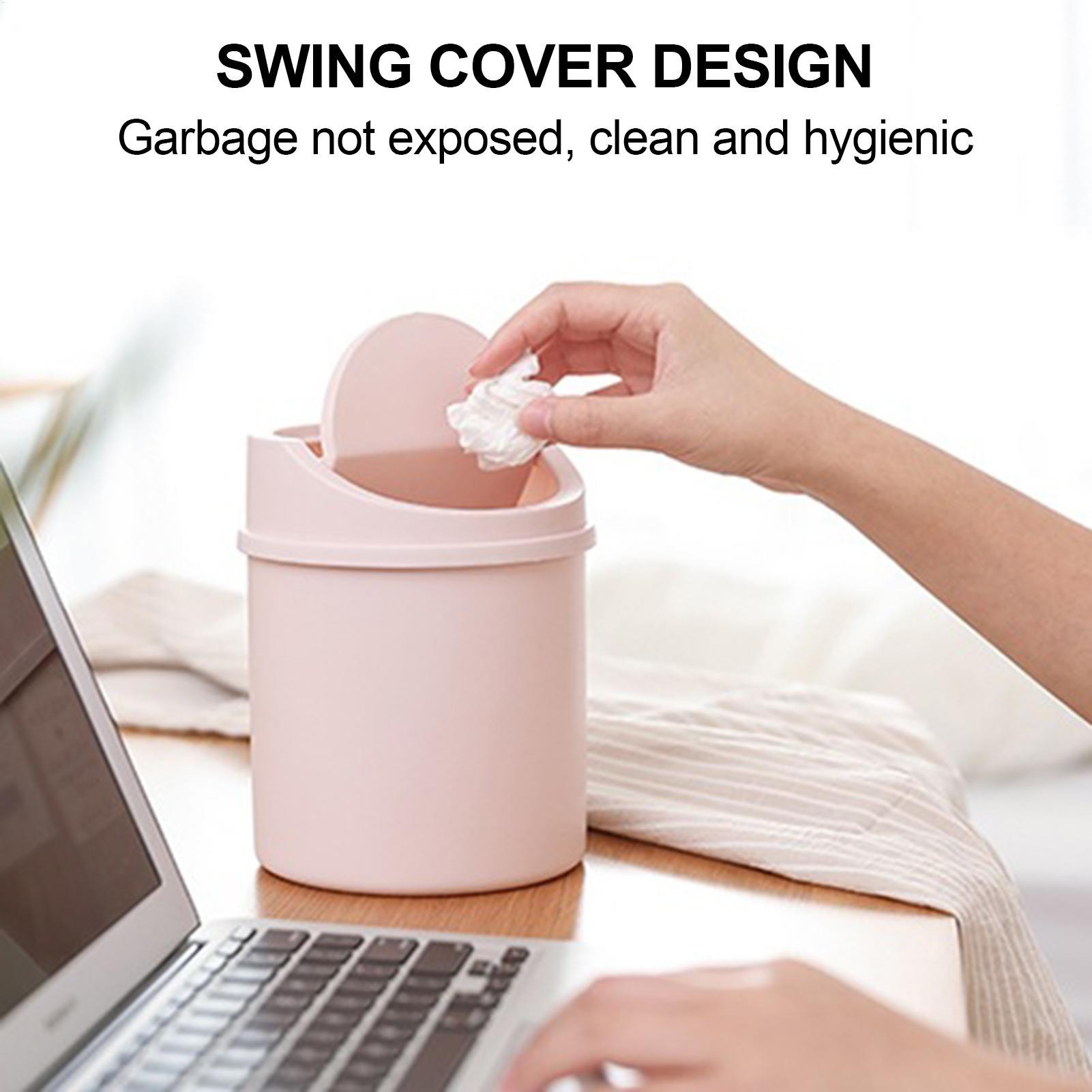 سلة مهملات صغيرة للمكتب مع غطا - مراجعة Interior Design Your Home وسعره